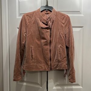 Suede jacket rose color